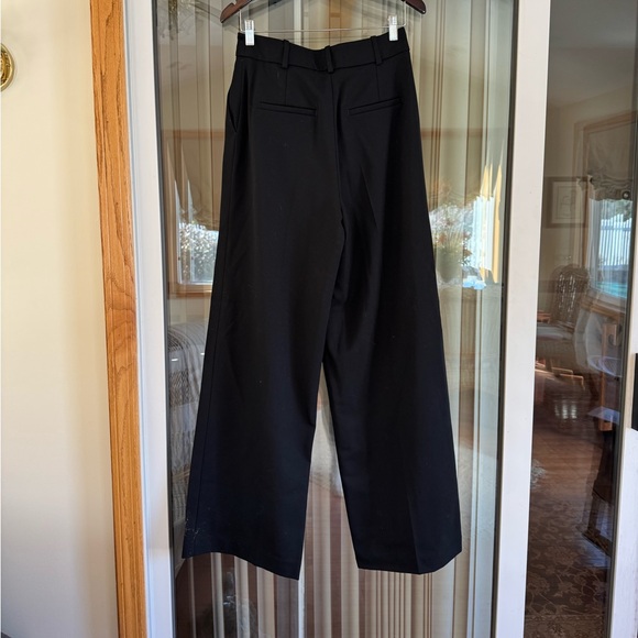 LouLou Studio Black Wide Leg Trousers - Picture 3 of 4